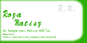 roza matisz business card